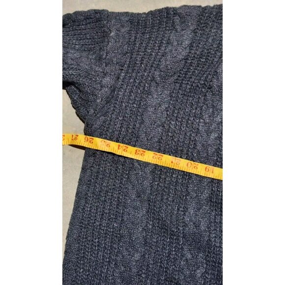 Redlove Paris Gray Super Cable Knit Cardigan Sweater (L) NWT - Picture 5 of 7